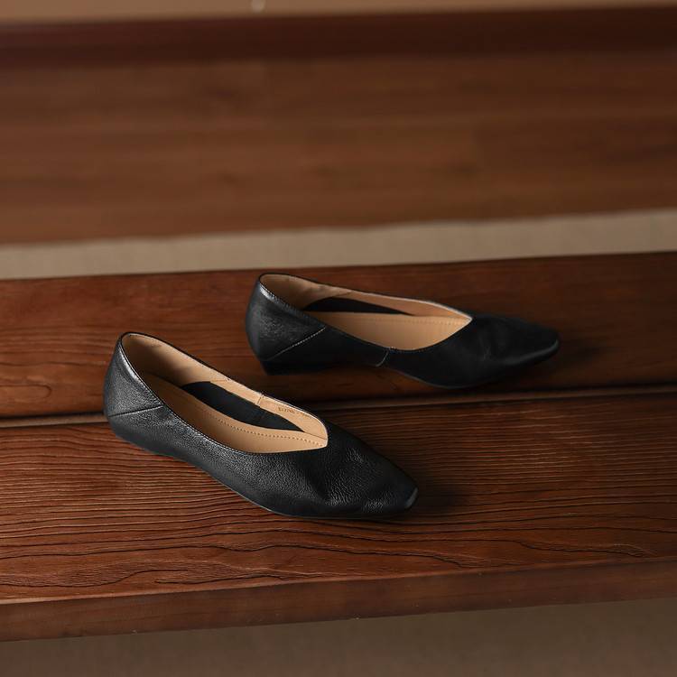 Nia Genuine Leather Flats