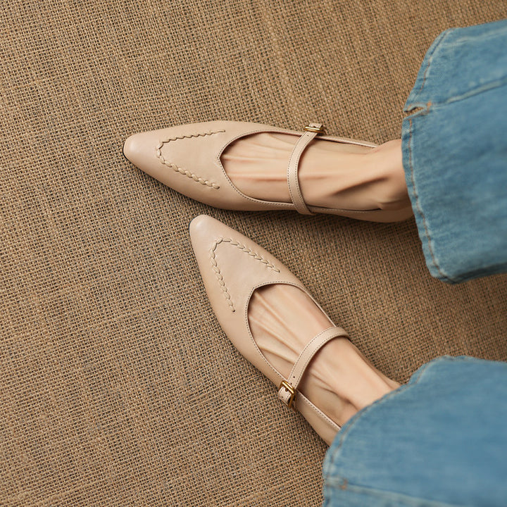 Yoria Genuine Leather Flats