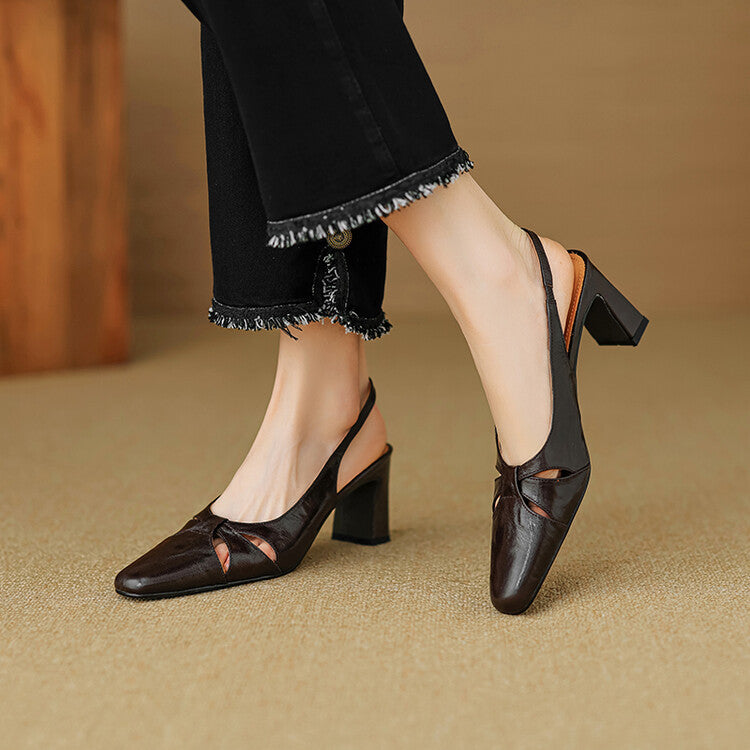 Harni Genuine Leather Heels