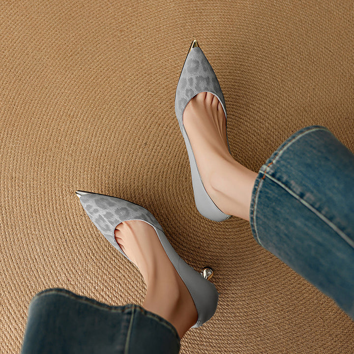 Venna Genuine Leather Heels