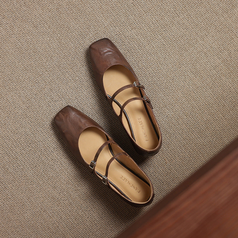 Zarya Genuine Leather Flats