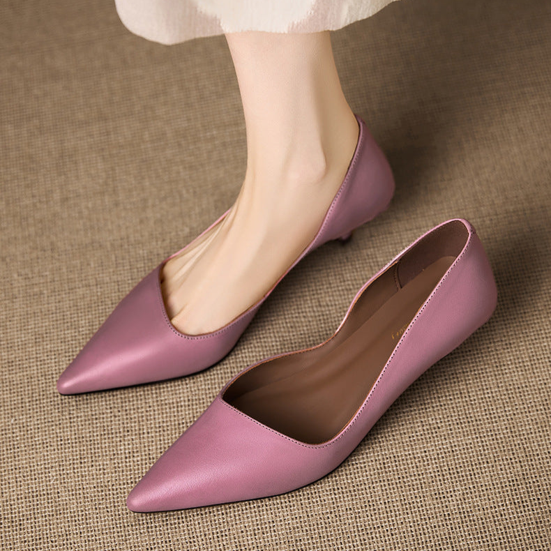 Elyse Genuine Leather Heels