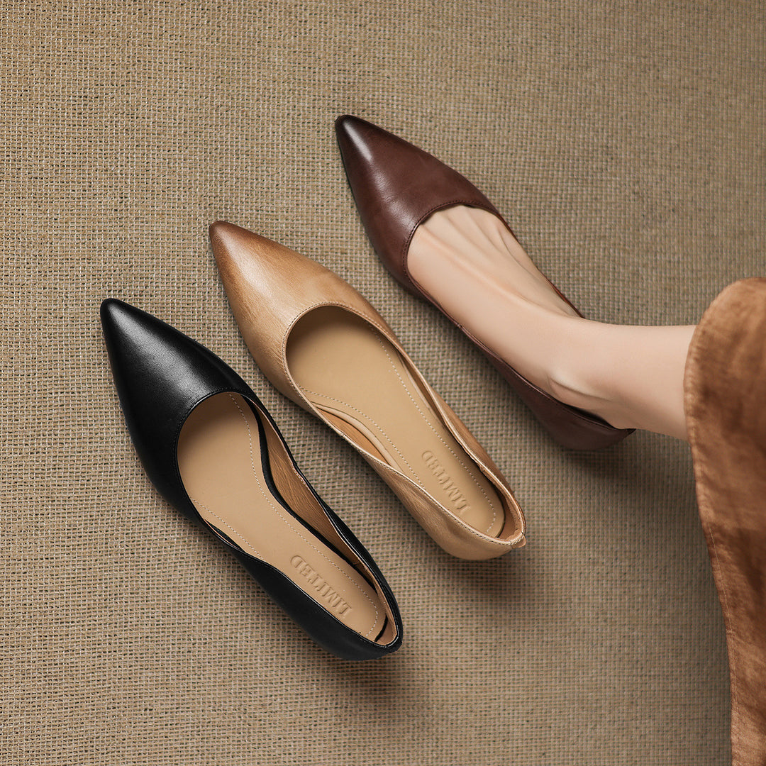 Sela Genuine Leather Flats