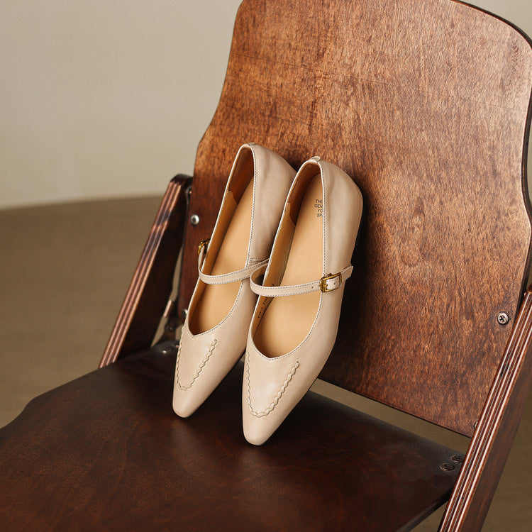 Yoria Genuine Leather Flats