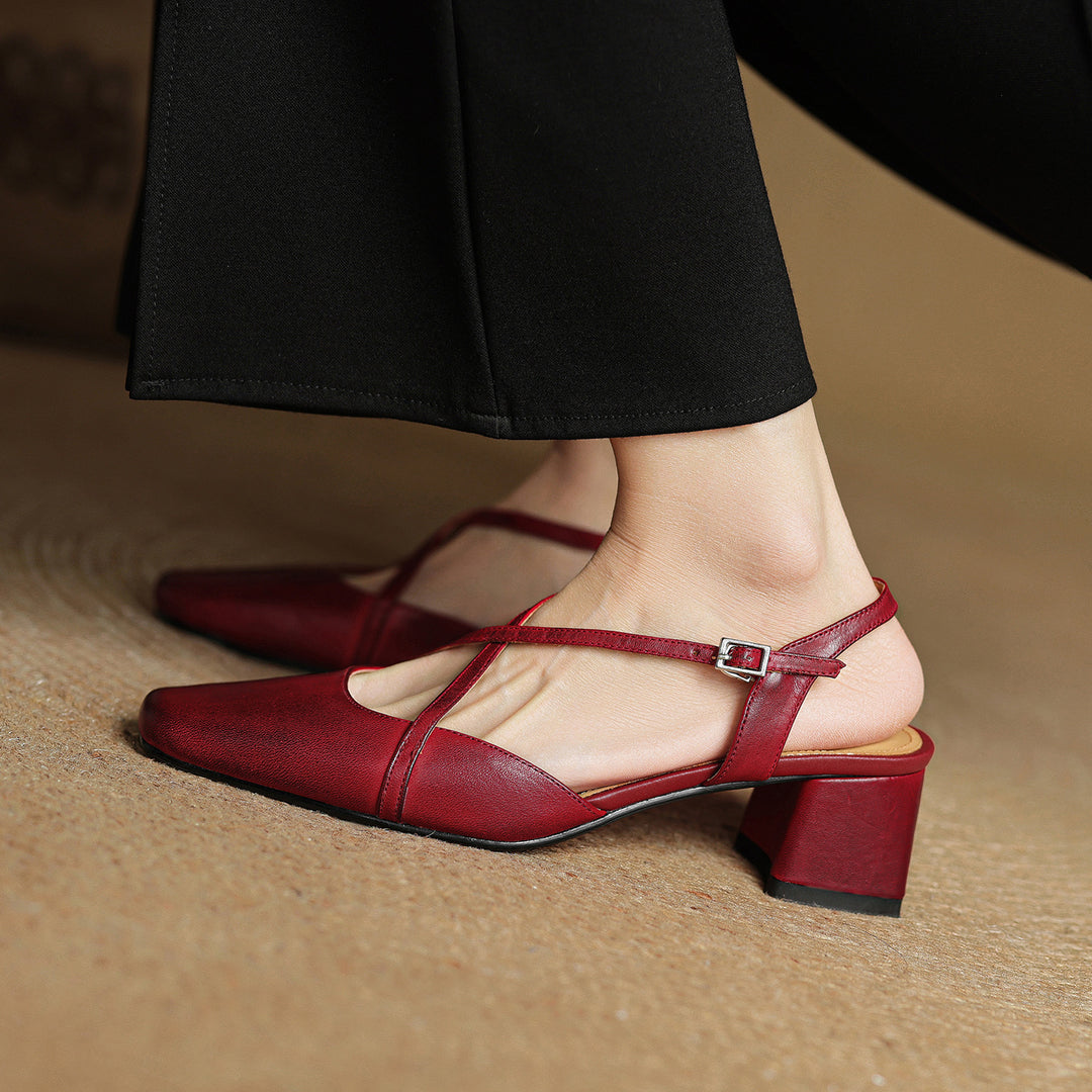 Luita Genuine Leather Heels