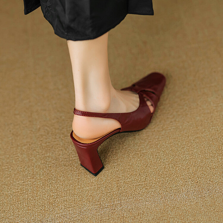 Harni Genuine Leather Heels