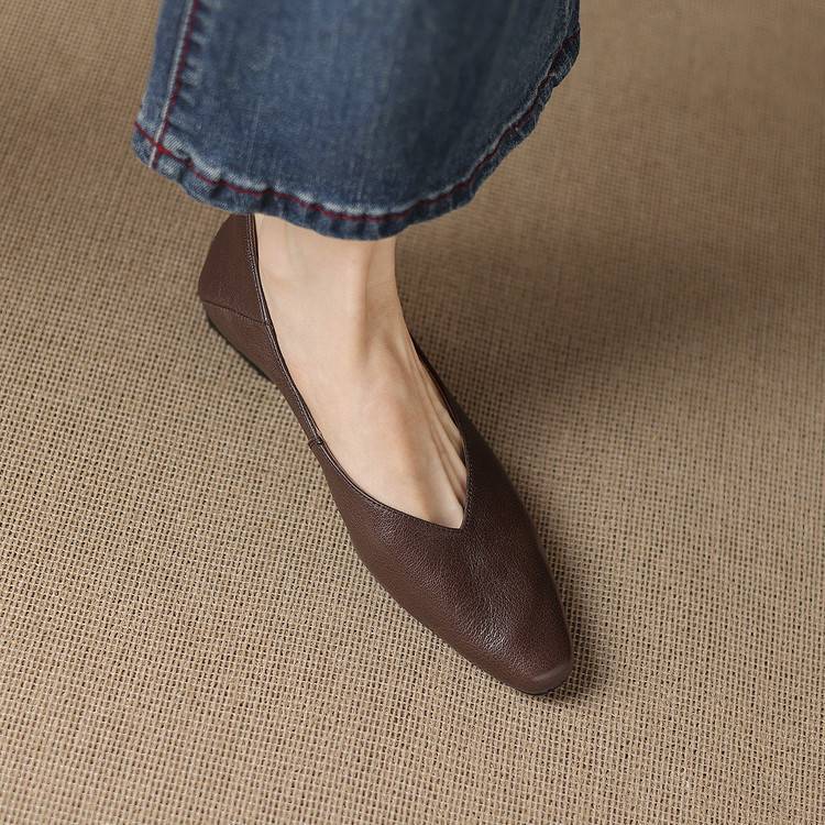 Nia Genuine Leather Flats