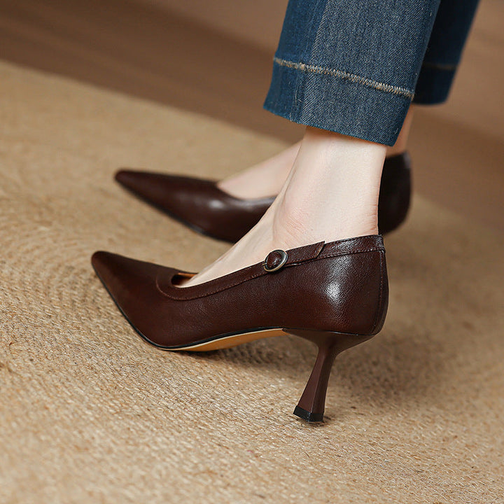 Valina Genuine Leather Heels