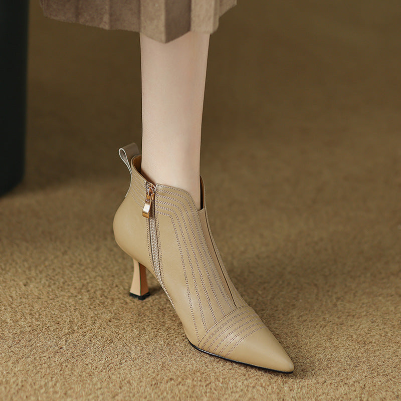 Melya Genuine Leather Heels
