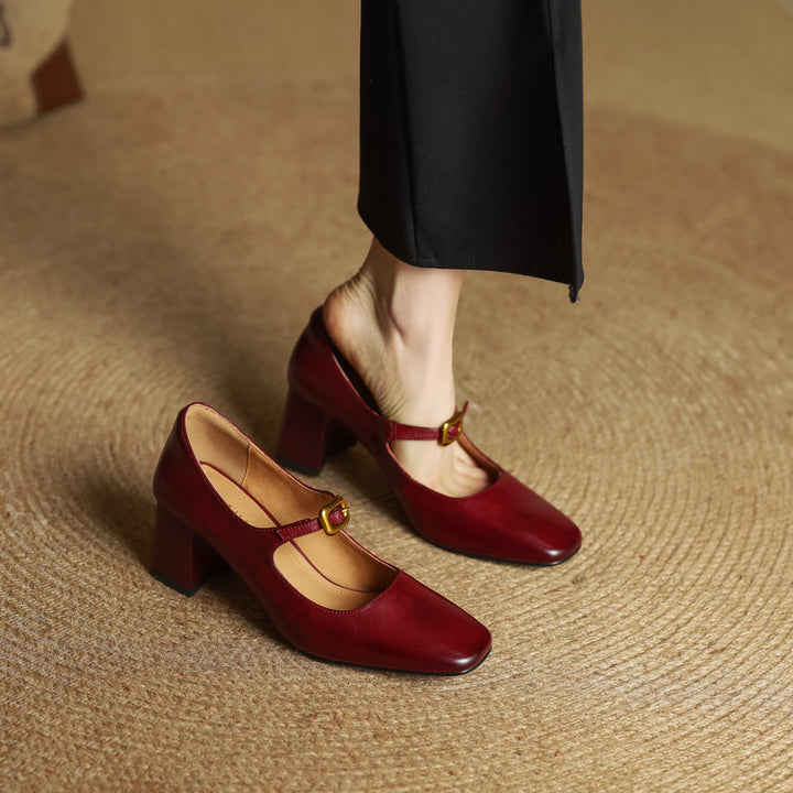 Rocio Genuine Leather Heels