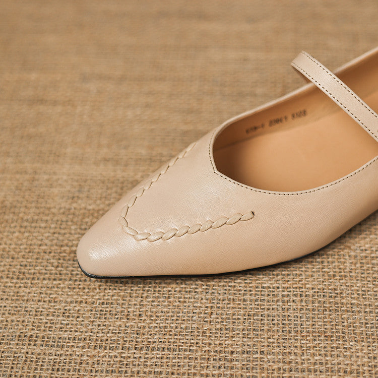 Yoria Genuine Leather Flats