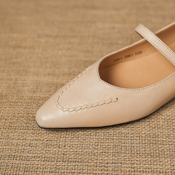 Yoria Genuine Leather Flats