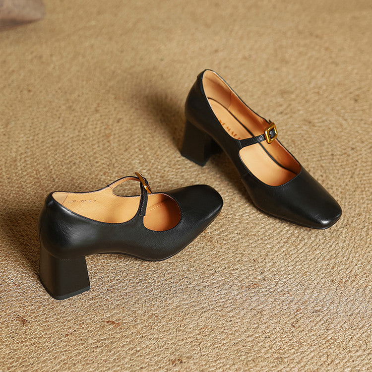 Rocio Genuine Leather Heels