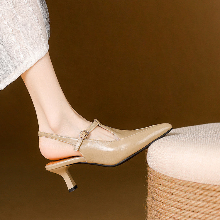 Nea Leather Heels