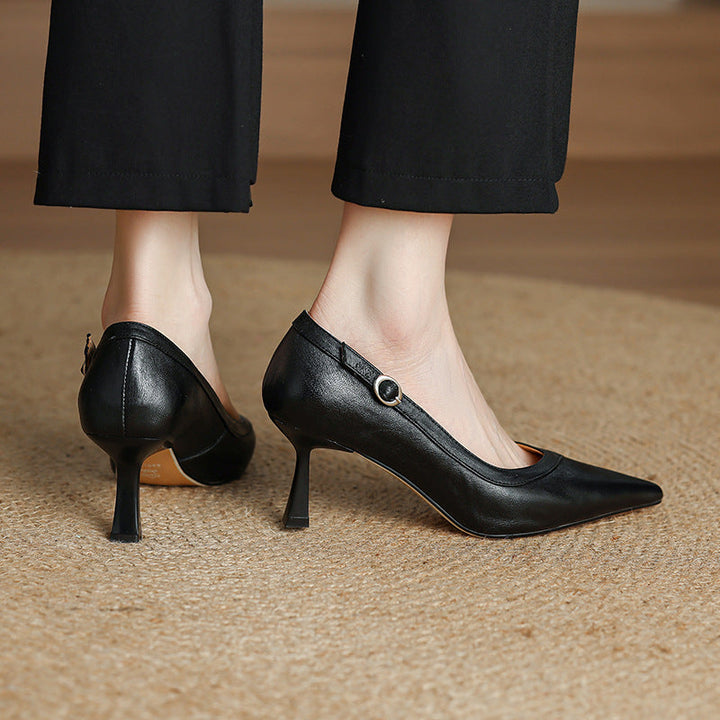 Valina Genuine Leather Heels