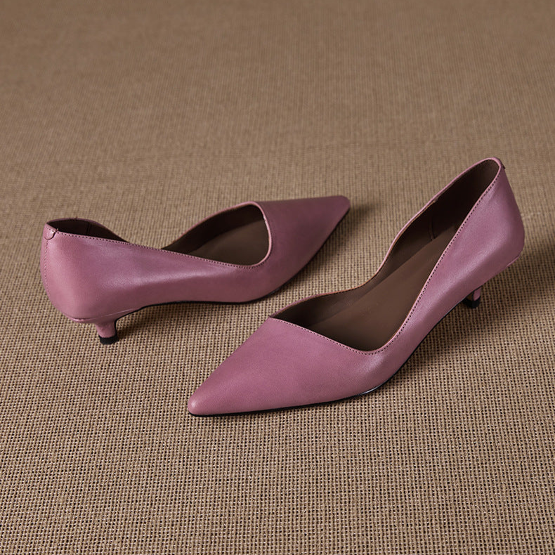 Elyse Genuine Leather Heels