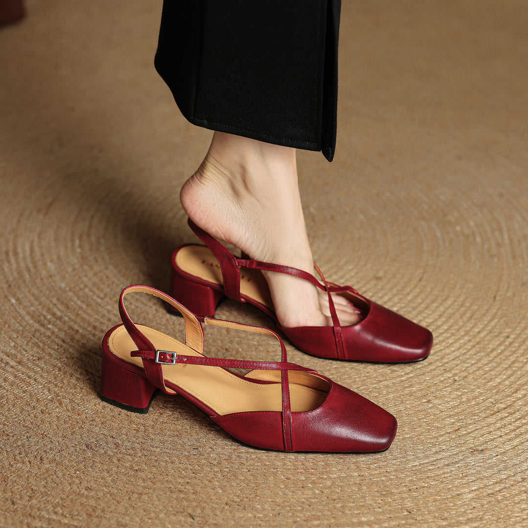 Luita Genuine Leather Heels