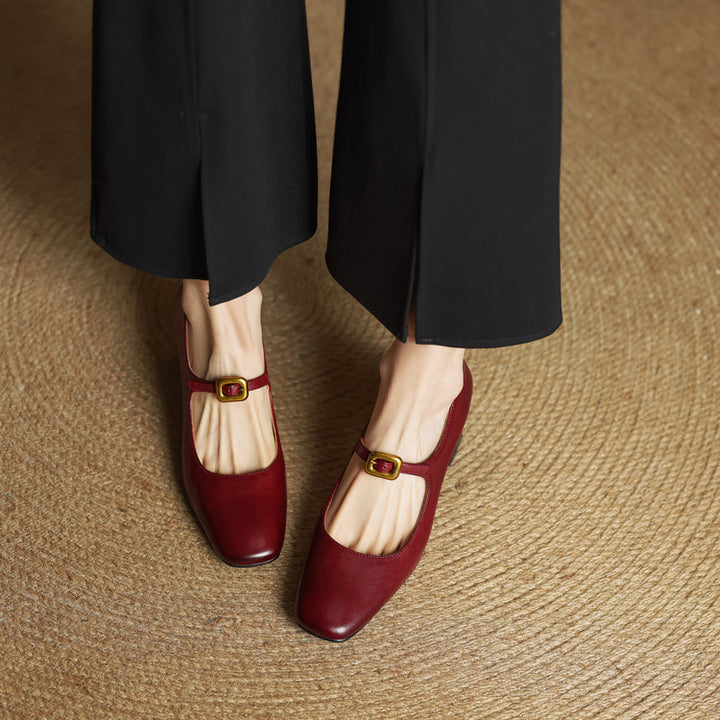 Rocio Genuine Leather Heels