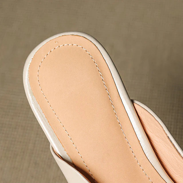 Devia Genuine Leather Mary Jane Mules