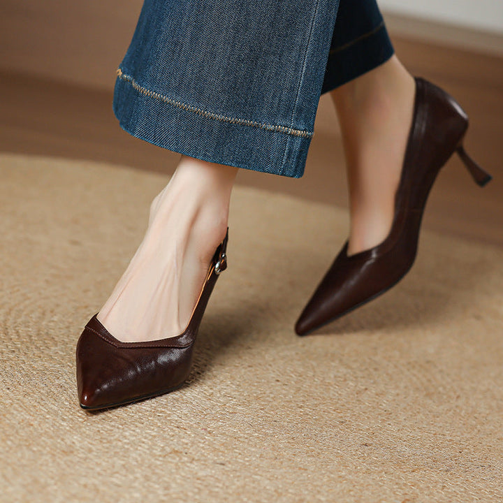 Valina Genuine Leather Heels
