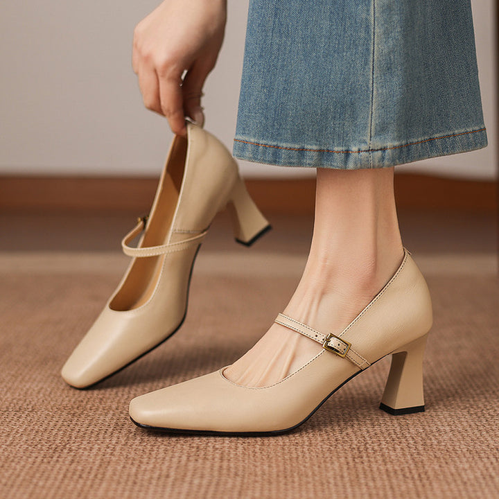 Amor Genuine Leather Heels