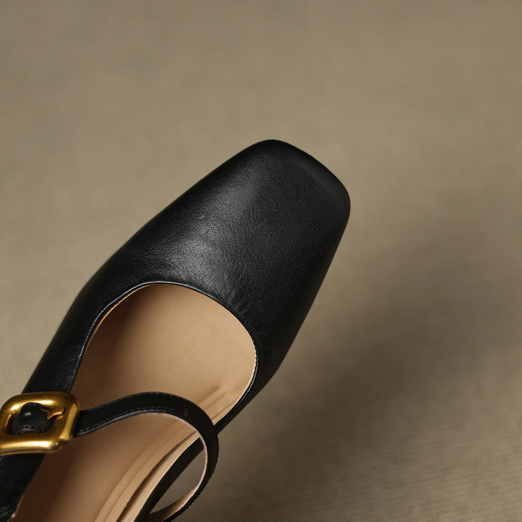 Zinia Genuine Leather Heels