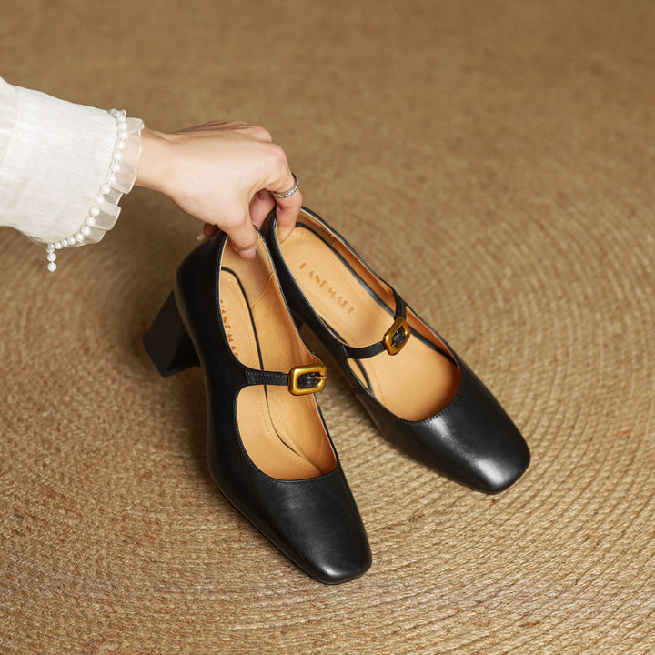 Rocio Genuine Leather Heels