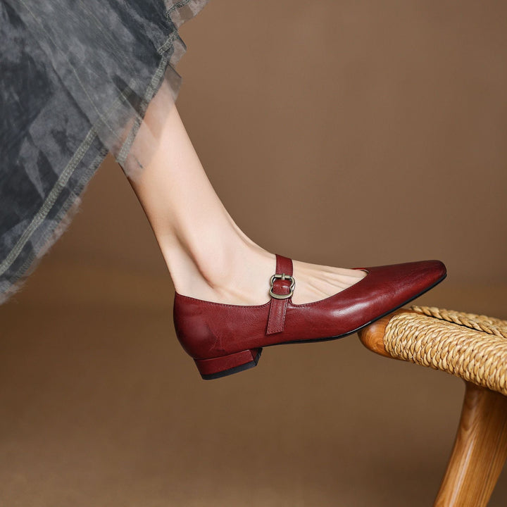 Livia Genuine Leather Heels