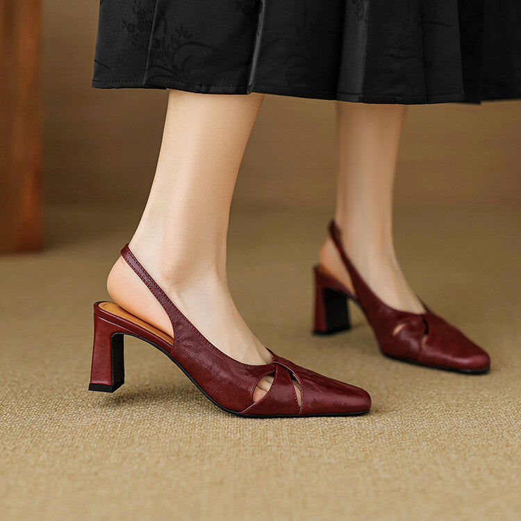 Harni Genuine Leather Heels