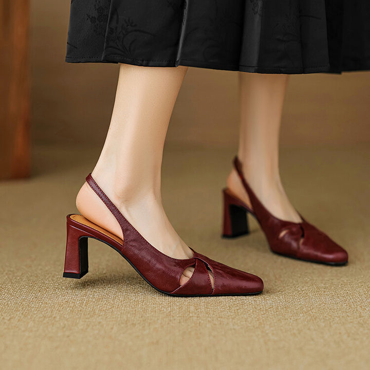Harni Genuine Leather Heels