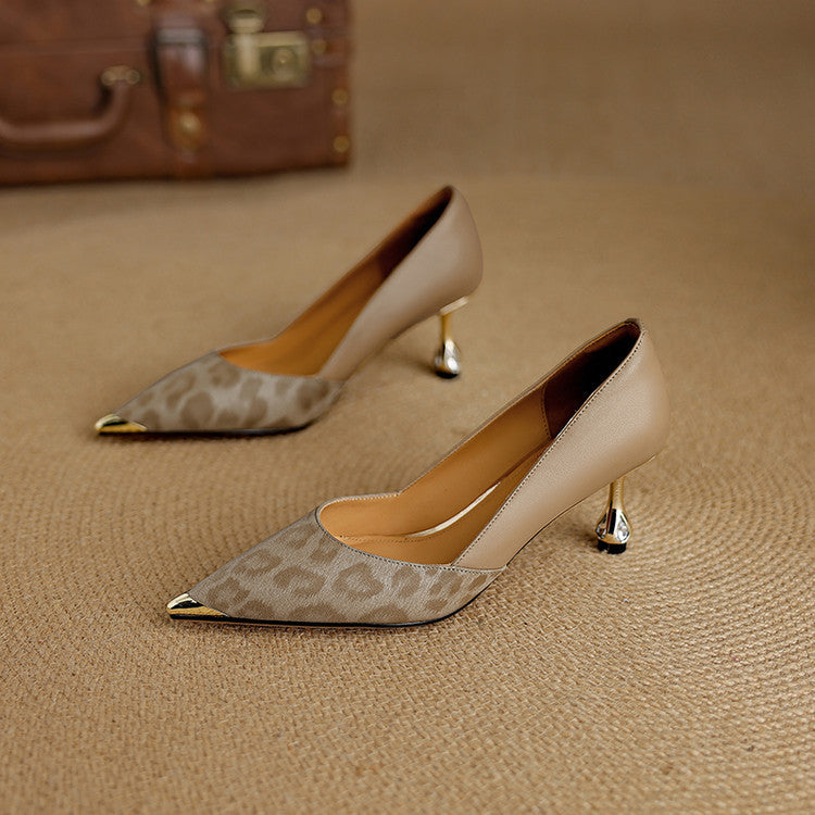 Venna Genuine Leather Heels