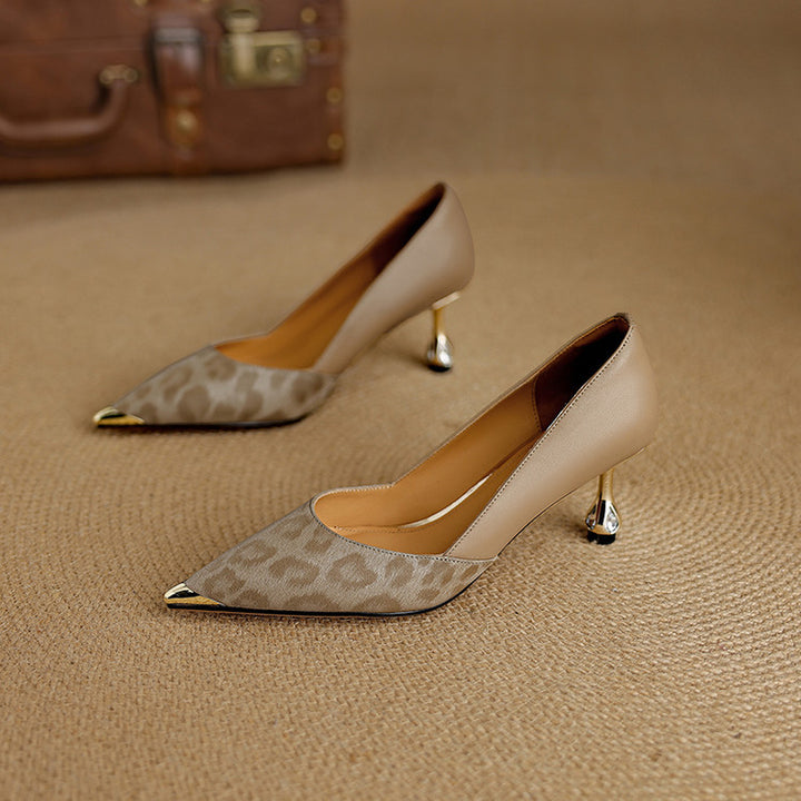 Venna Genuine Leather Heels