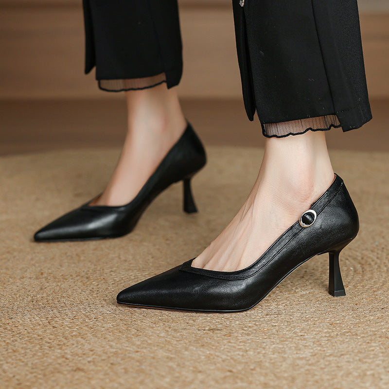 Valina Genuine Leather Heels