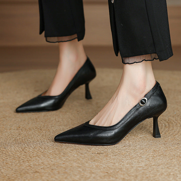 Valina Genuine Leather Heels