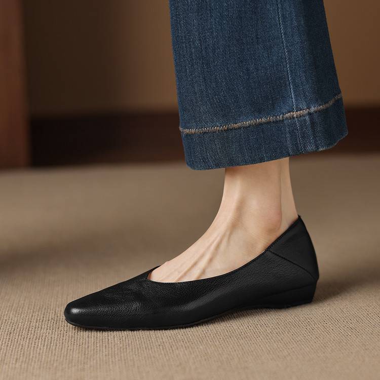 Nia Genuine Leather Flats
