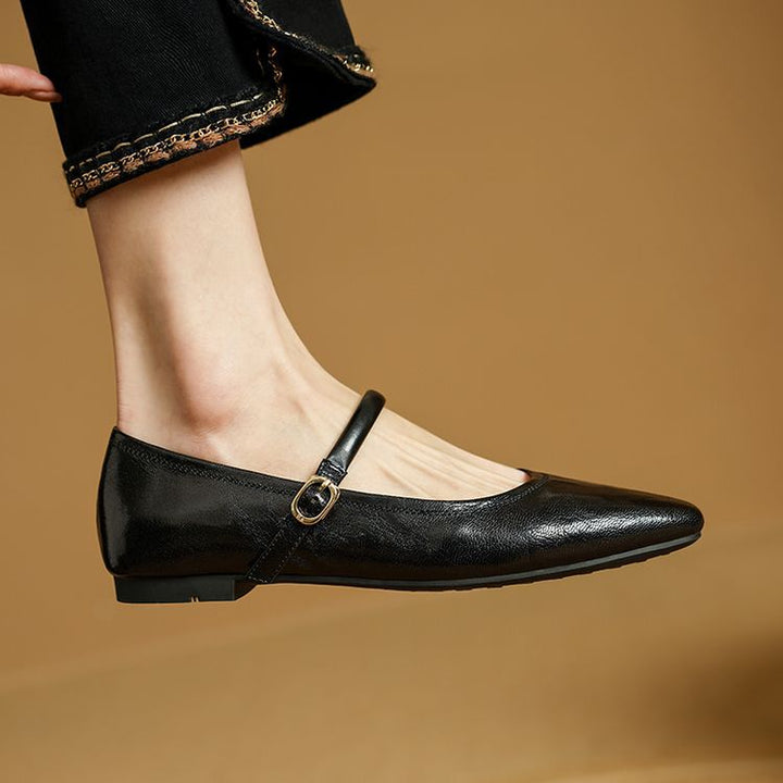 Carla Genuine Leather Flats