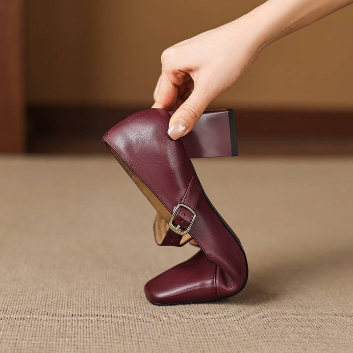 Zela Genuine Leather Heels