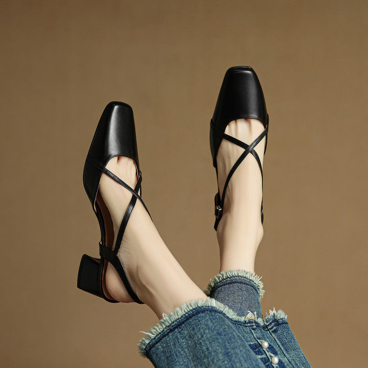 Luita Genuine Leather Heels