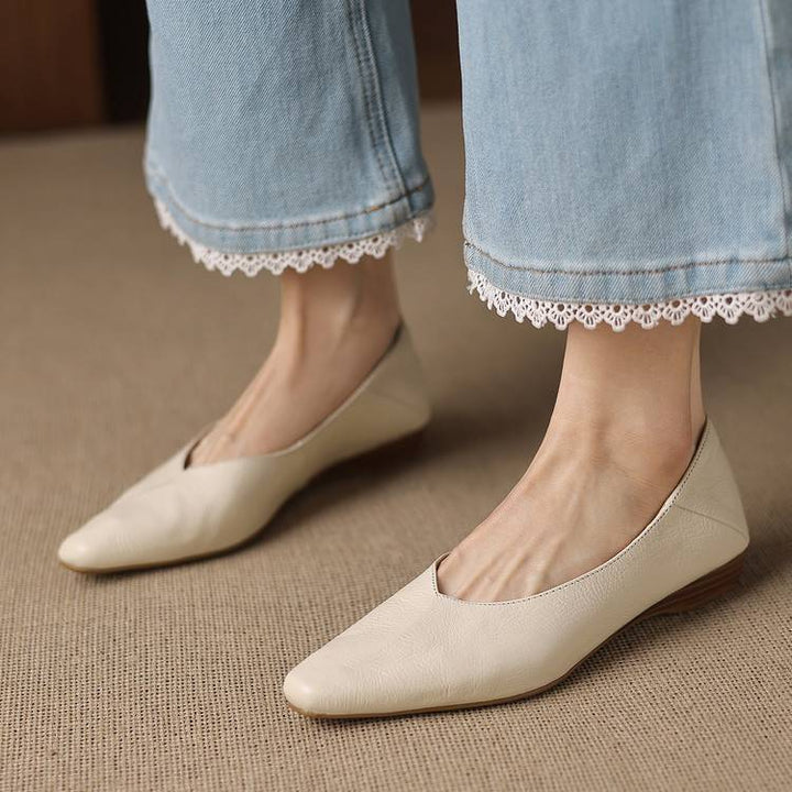 Nia Genuine Leather Flats