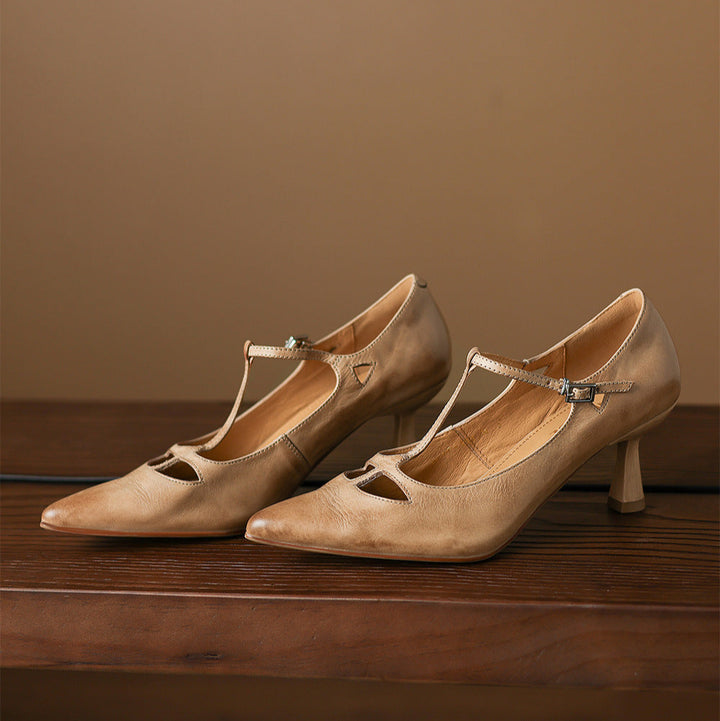 Marcele Genuine Leather Pumps