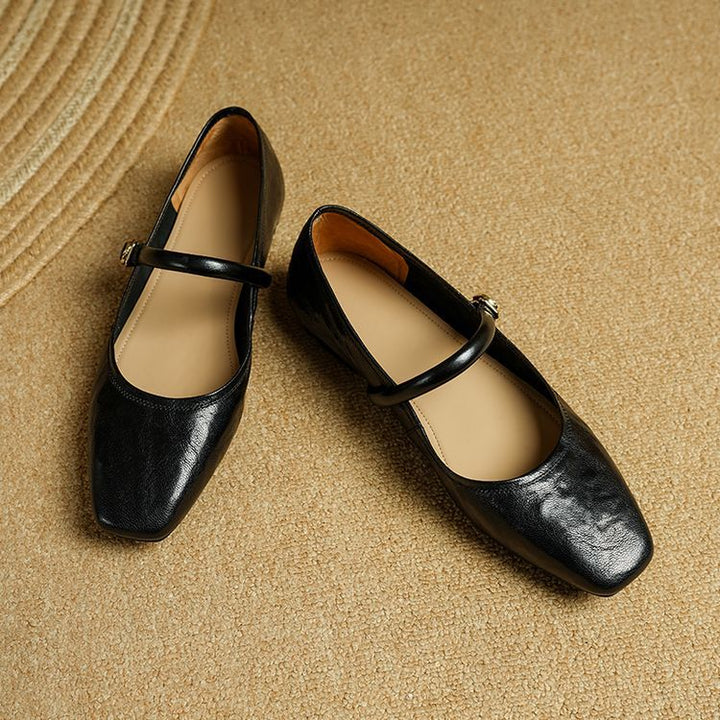 Carla Genuine Leather Flats