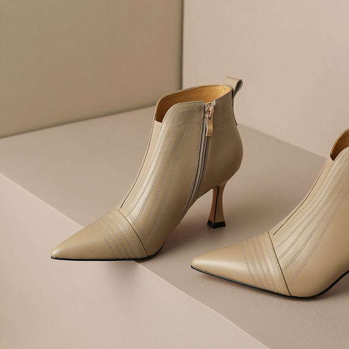 Melya Genuine Leather Heels