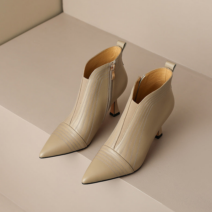 Melya Genuine Leather Heels