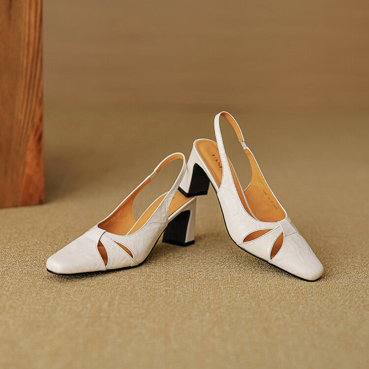Harni Genuine Leather Heels