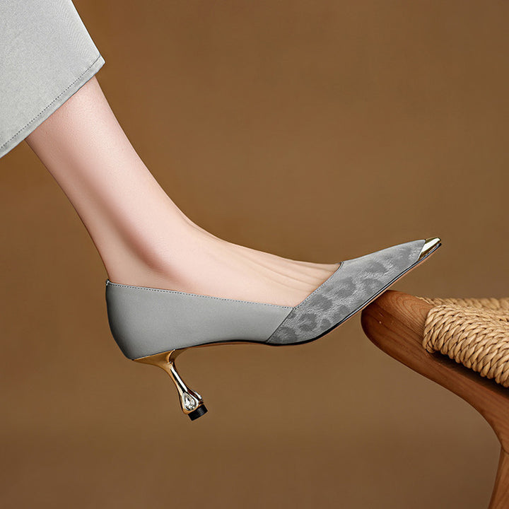 Venna Genuine Leather Heels