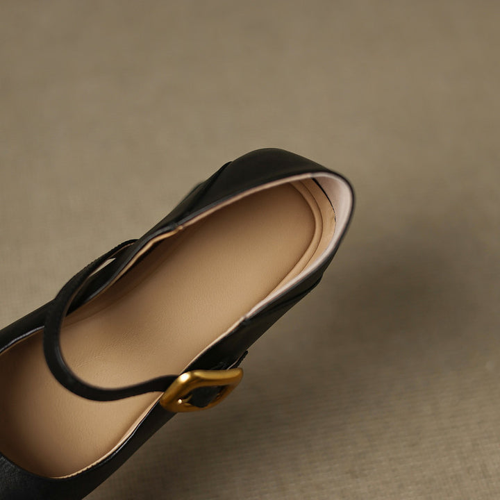 Zinia Genuine Leather Heels
