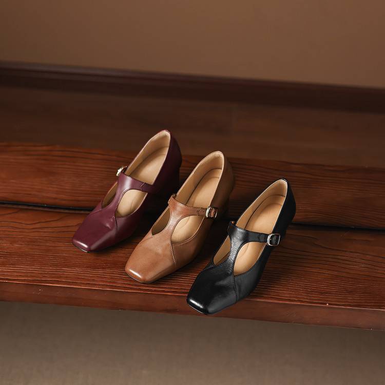Zela Genuine Leather Heels