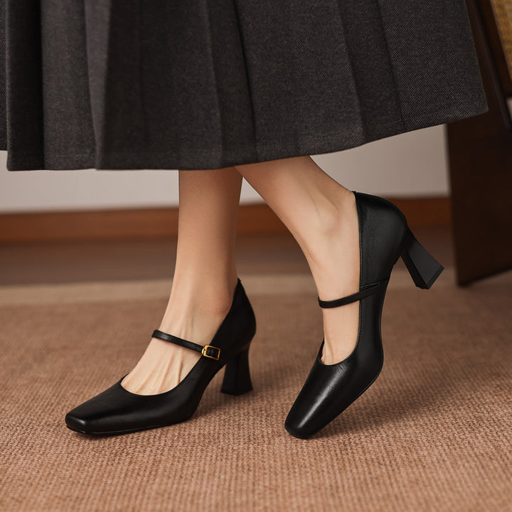 Amor Genuine Leather Heels