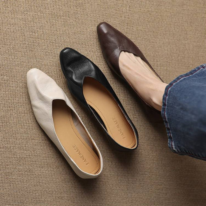 Nia Genuine Leather Flats