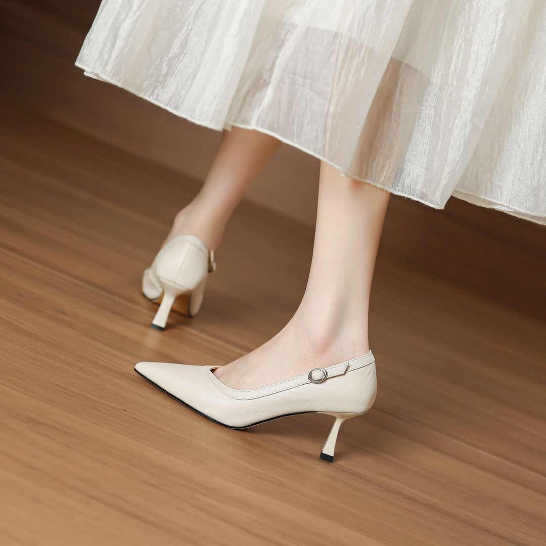 Valina Genuine Leather Heels